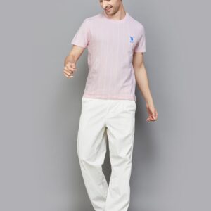 USPA Pink Round Neck