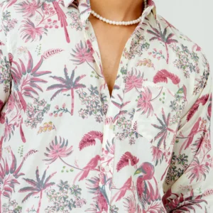 SANGANERI SHIRT Pink and White Full