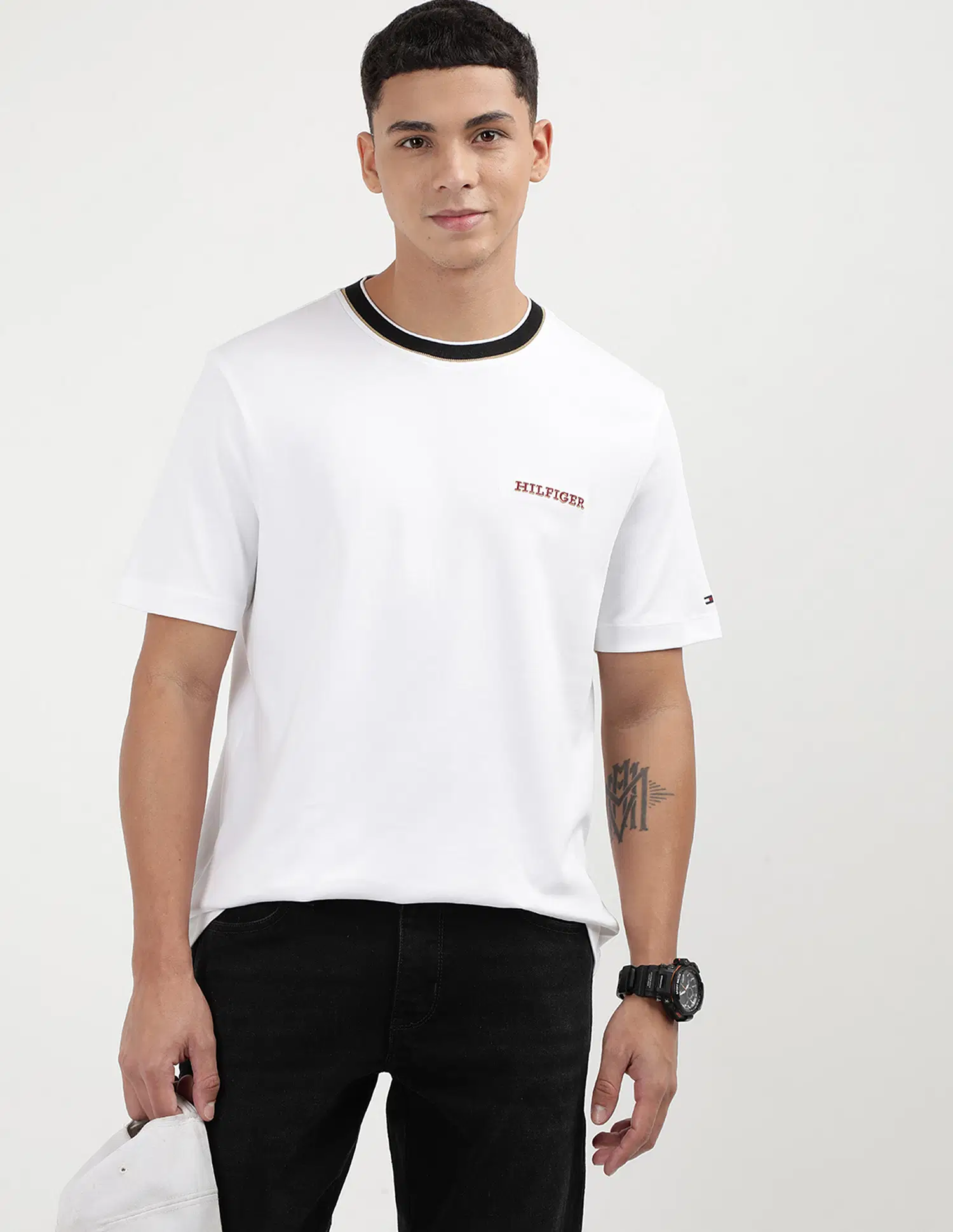 Hilfiger White Round Neck